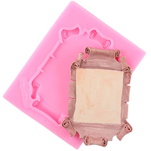 Mujiang Photo Frame Fondant Mold Picture Frame Silicone Molds Set Of 4 - color: Pink