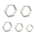 5Pcs Hexagon Cookie Cutter Cookie Shaper Tool for Homemade Baking
