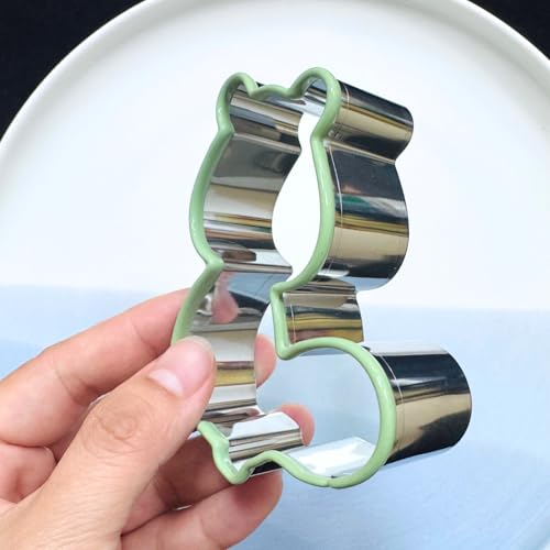 LUBTOSMN 7 Piece Forest Animal Cookie Cutters Set with Silicone Protective Rim, Stainless Steel Woodland Cookie Cutters for Cookies, Fondant, Sandwiches, Biscuits, Pancakes and Forest Party Baking