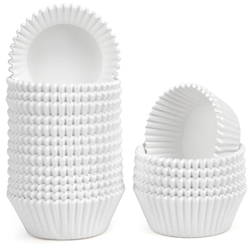 LotFancy 500pcs White Cupcake Liners for Baking, Standard Muffin Liners - size: standard