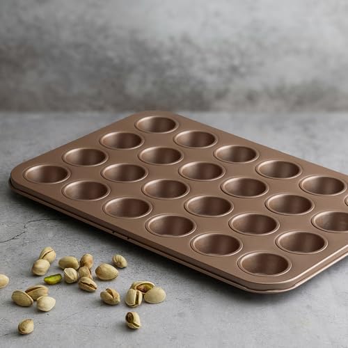 HAPPIELS 24 Cup Mini Muffin Pan Nonstick, PFOA & BPA Free - style: Mini Muffin Pan