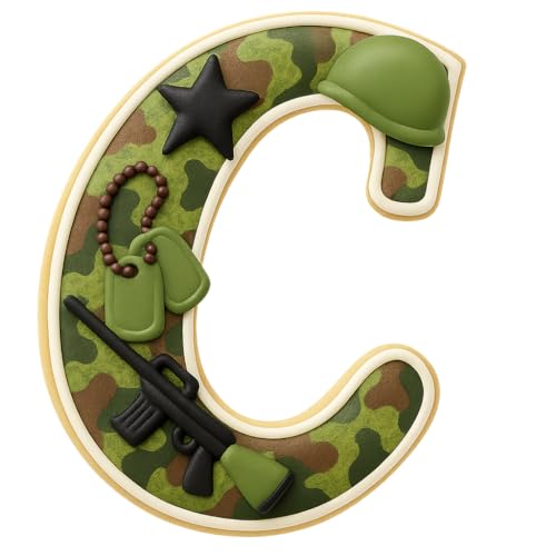 Mighty Gadget Fancy Cursive Letter A to Z Cookie Cutter - 4" Tall Alphabet Baking Mold (Random Color) (C) - color: C