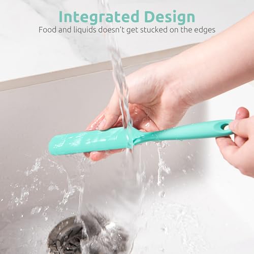 U-Taste Skinny Silicone Jar Spatula Scraper, 10in Sourdough Tool, Aqua Sky - color: Aqua Sky, size: 9.72 in