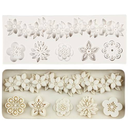 Baroque Fondant Molds Curlicues Scroll Flower Lace Silicone Mold - color: Style A
