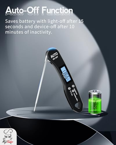 5-Pack Foldable Instant Read Digital Meat Thermometer, ±1°F Accuracy