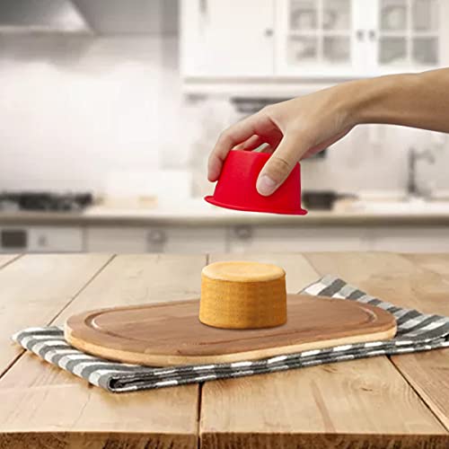 4 inch Mini Cake Pans, 6 Pack Nonstick Silicone Small Cake Pans