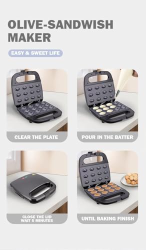 Walnut Cookie Maker 12 Holes Mold Maker Electric Walnut Cake Maker Mini Nut Waffle Bread Machine Sandwich Iron,Toaster Baking Breakfast Pan - color: 12 Holes Walnut Maker