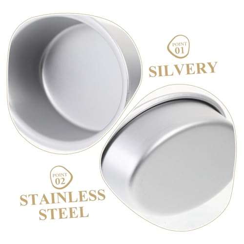 Hemoton 10-piece Oval Cake Mold Set Mini Oval Cheesecake Pans Baking Pan for Bread Flan Mold Egg Tart and Layered Desserts Aluminum Cake Pan 3.38X2.48X0.98 inch