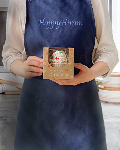 Happyhiram 100 Pack Kraft Brown Single Christmas Cupcake Boxes with Inserts - color: Holiday Brown, size: 100-Count