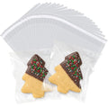 WIKDAY 200PCS Cookie Bags 4x4 Inches Clear Self Sealing Cellophane Bags - color: Clear-4"x4"