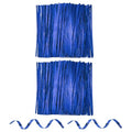 HARFINGTON 1600Pcs Bag Twist Ties 6" Reusable Metallic Wire Cable Ties - color: Blue