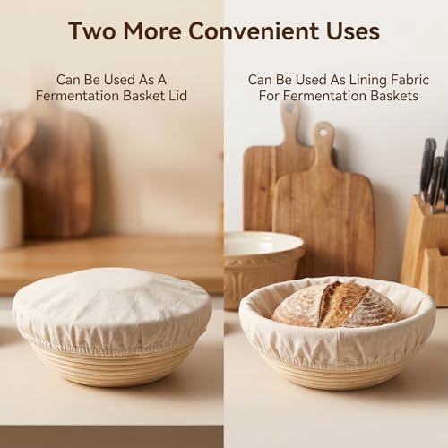 4 Pcs Banneton Liner, Proofing Basket Cover