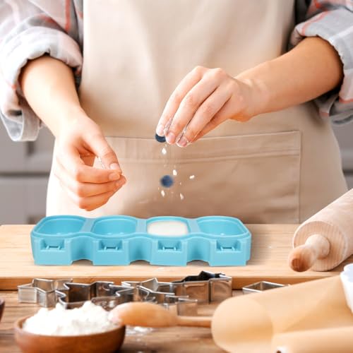 iplusmile -118 Silicone Ice Cream Mold Set with Lid and Stick Blue