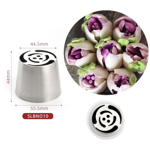 1 Piece Stainless Steel Extra Large Russian Tulip Flower Pattern Icing Tips