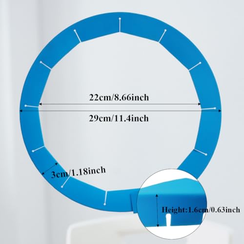 Adjustable Silicone Pie Crust Shields Baking Protectors Cover Ring Fits 8-11.4 Inch Pies Baking Pie Crust Shield Protector Cover for Edges (Blue-2Pcs) - color: Blue-2pcs