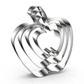 Apple Cookie Cutter Set Large Small Mini - 5 inch, 4 inch, 3 inch, 2 inch - 4 Piece Fruit Cookie Cutters Shapes Fondant Biscuit Clay Mold- Stainless Steel - color: Apple