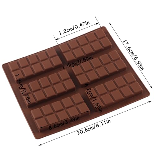 Silicone Chocolate Bar Molds For Candy Energy Protein Bars