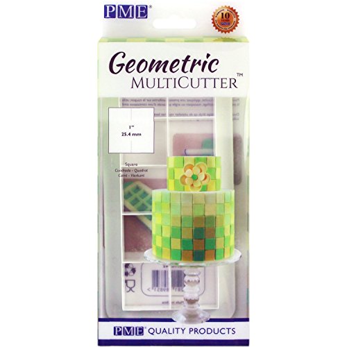 PME Geometric Multicutter for Cake Design Square, Medium Size, 1-Inch - size: Medium, style: Square
