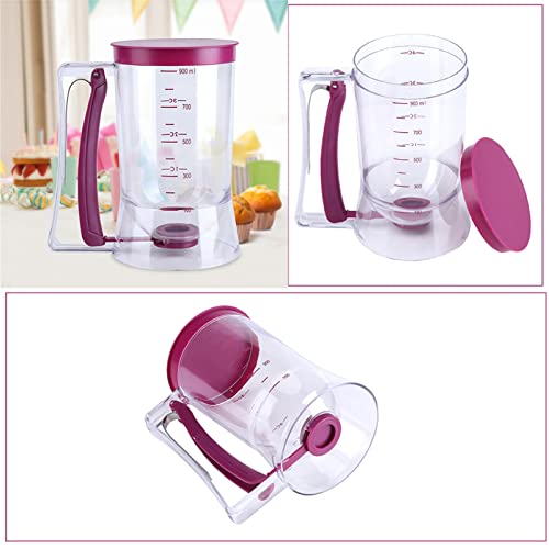 Pancake Batter Dispenser, Cupcake Batter Dispenser Biscuit Separator with Measuring Label Kitchen Baking Tool for Cupcakes, Waffles, Muffin Mix, Cake or Any Baked Goods