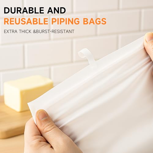 10-Piece Reusable Piping Bags and Tips Set, Cake Decorating Kit