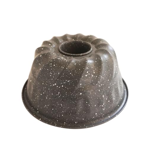 6 Inch Fluted Tube Cake Pan, Carbon Steel Small Ring Mold, Grey - color: 6 Inch - Gray - Fluted