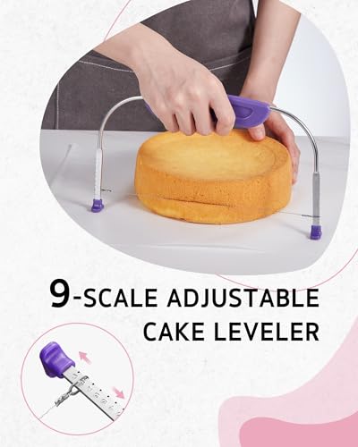 Syntus 65 PCs Cake Decorating Kit with Cake Stand, Cake Baking Supplies - color: White