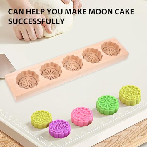 Wooden Moon Cake Mold 11.87 in Chinese Pattern