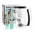 4 Cup Pancake Cupcake Batter Dispense with Oil Brush & Scraper - color: Black