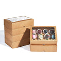 24PCS 10 x 7 x 2.5 inches Brown Strawberries Boxes with Display Window, Sweet Treat Boxes for Cookies, Donuts, Macarons, Muffins& Hot Coca Bombs, Perfect for Any Celebration - color: Brown