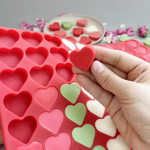 Heart Silicone Molds for Gummy, Candy, Chocolate, Homemade Treats - color: Red Heart