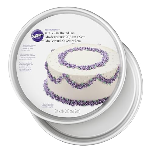 Wilton Performance Pans Aluminum Round Cake Pan, 8 x 2 in., Pack of 2 - size: 8 x 2 in. (Pack of 2)