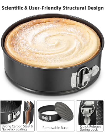 9 Inch Springform Pan, Nonstick Cheesecake Pan with Removable Bottom - size: 9 Inch