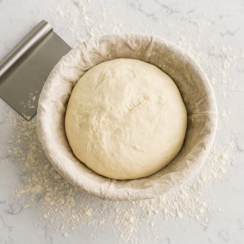 Saint Germain Bakery Premium Round Bread Banneton Basket with Liner - Perfect Brotform Proofing Basket for Making Beautiful Bread (10 inch) - size: 10 inch