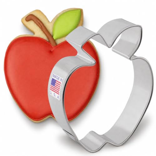 Ann Clark Apple Cookie Cutter, 3-1/2” Made in USA - style: Apple