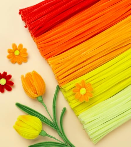 IOOLEEM Orange Pipe Cleaners,200pcs 5 Colors - color: Orange, size: 200 Count