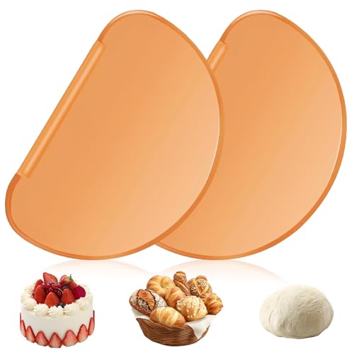 2PCS Bowl Dough Scraper,Flexible Bowl Scraper,Curved Edge Bread Dough Scraper Bowl Spatula,Spatula Multipurpose Baking Food Scraper,Pastry Cutter Tool