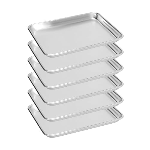 6 Pack Quarter Size Aluminum Baking Sheet Pan, 13 x 10 in - size: 6-pack Solid Quarter Size (13"×10")