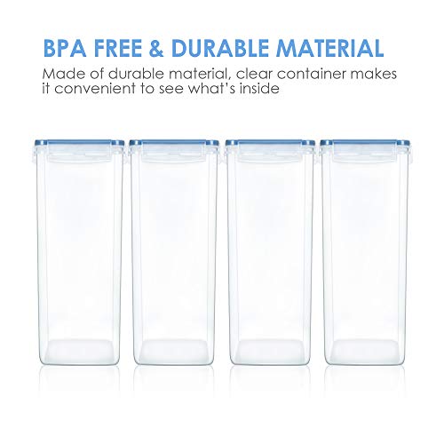 Vtopmart 6.5L Flour Sugar Storage Containers, 4 PCS, Blue - color: Blue, size: 6.5L