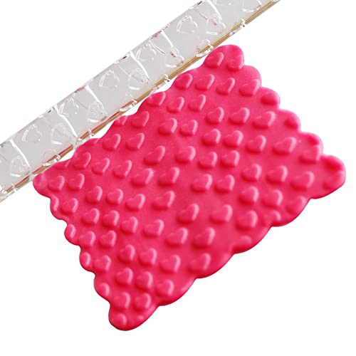 Acrylic Embossed Rolling Pin, Food Safe Lightweight Textured Dough Roller for Baking Pastry Clear Acrylic 6.3 x 0.4 Inch with Comfortable Grip and 28 Patterns - size: 51016Love