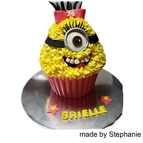 X-Haibei Giant Cupcake Pan Round Chocolate Cake Bread Bakeware Silicone Mold Top Dia. 7.8inch,Bottom 5.3inch, Height 3.5 inch