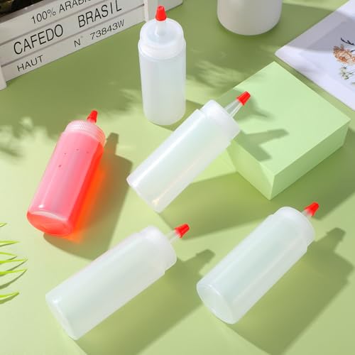 Tofficu 6 Pcs Plastic Squeeze Bottles 4 Oz (120ml)