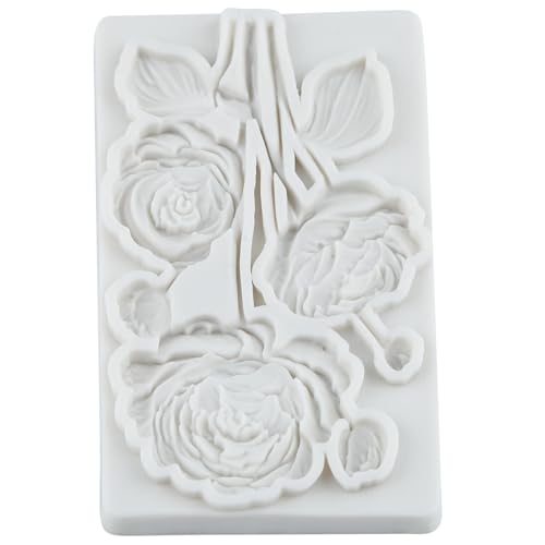 Flower Silicone Mold Peony Flowers Fondant Molds - color: Style 43