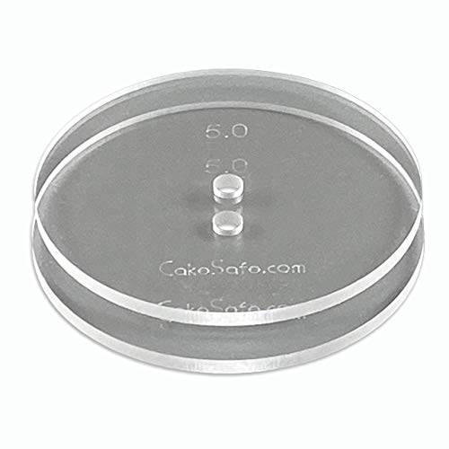 CAKESAFE – 2-5” Clear ¼” Acrylic Disks – Perfect Icing Tool to Smooth the Buttercream on Your Cakes - size: 5" Set