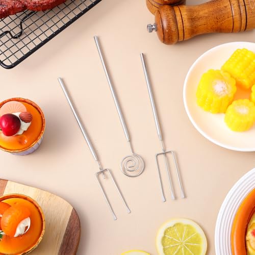 Cabilock Fondue Forks Stainless Steel 3 Fork Styles 7.87 * 0.78 * 0.11in