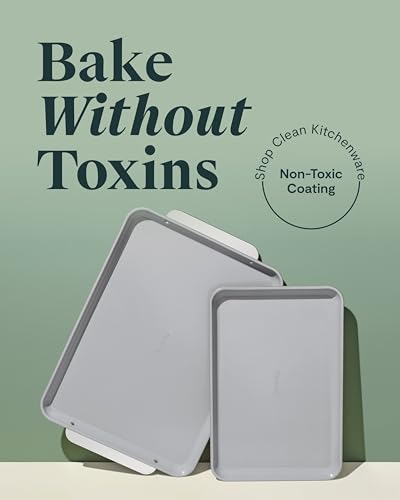 Caraway Non-Stick Ceramic Baking Sheet Duo - color: Gray, size: Baking Sheet Duo