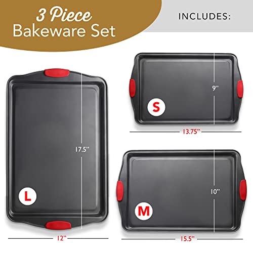 Eatex Baking Sheet Set, 3 Piece Baking Pans Set, Cookie Sheets for Baking - size: 3-Piece Set 2026 Edition