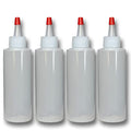 4 Pack 4 Oz Mini Squeeze Bottles - Food Grade Translucent BPA-Free LDPE w Yorker Cap for Arts, Crafts, Glue, Icing, Sauce, Condiments, Cake Decorating 120mL