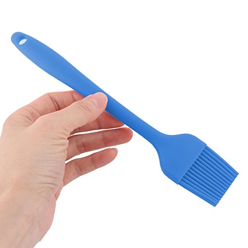 uxcell Silicone Family Bakery Cookie Cake Baking Tool Cream Butter Pastry Brush Blue - color: Blue
