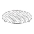 M METERXITY Cooling Rack, 9.8" Round Stainless Steel Baking Rack with 20mm Legs for BBQ/Cooking/Roasting/Grilling/Steaming/Drying, Wire Cooling Rack for Baking [Silver] - size: 9.8"