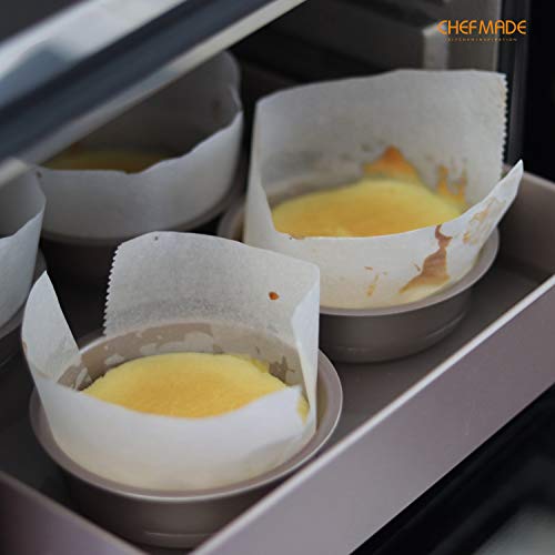 CHEFMADE Mini Cheese Cake Pan Set, 4-Inch 4Pcs Non-Stick Round Cake and Loaf Bakeware for Oven and Instant Pot Baking (Champagne Gold) - size: 04 - 4" Columnar 4Pcs